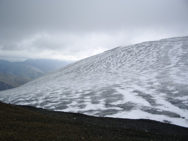 Glacier de Mont-De-Lans : Vue générale à 3100m du glacier de Mont-De-Lans.