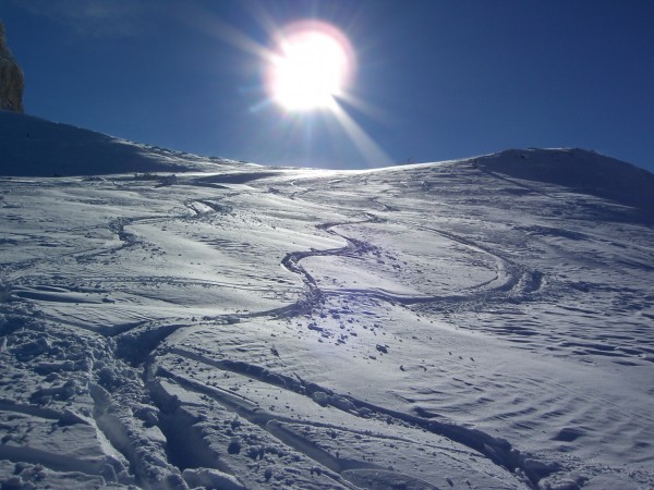Aperçu de la neige : Aperçu de la neige à 100m du sommet