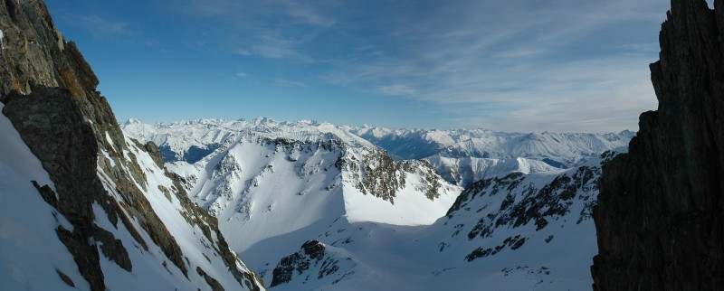 Tour du pic sud du Merlet : Panorama de la Brèche