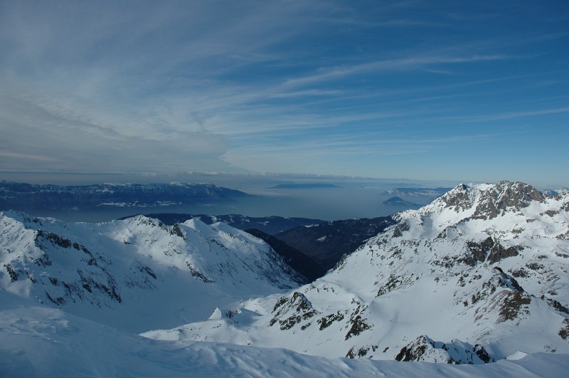 Tour du pic sud du Merlet : Chartreuse, Dent du Chat et Croix du Nivolet du haut du rocher des Pâtres