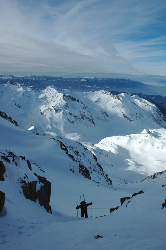 Tour du pic sud du Merlet : Arrivée à la Brèche de la Passoire