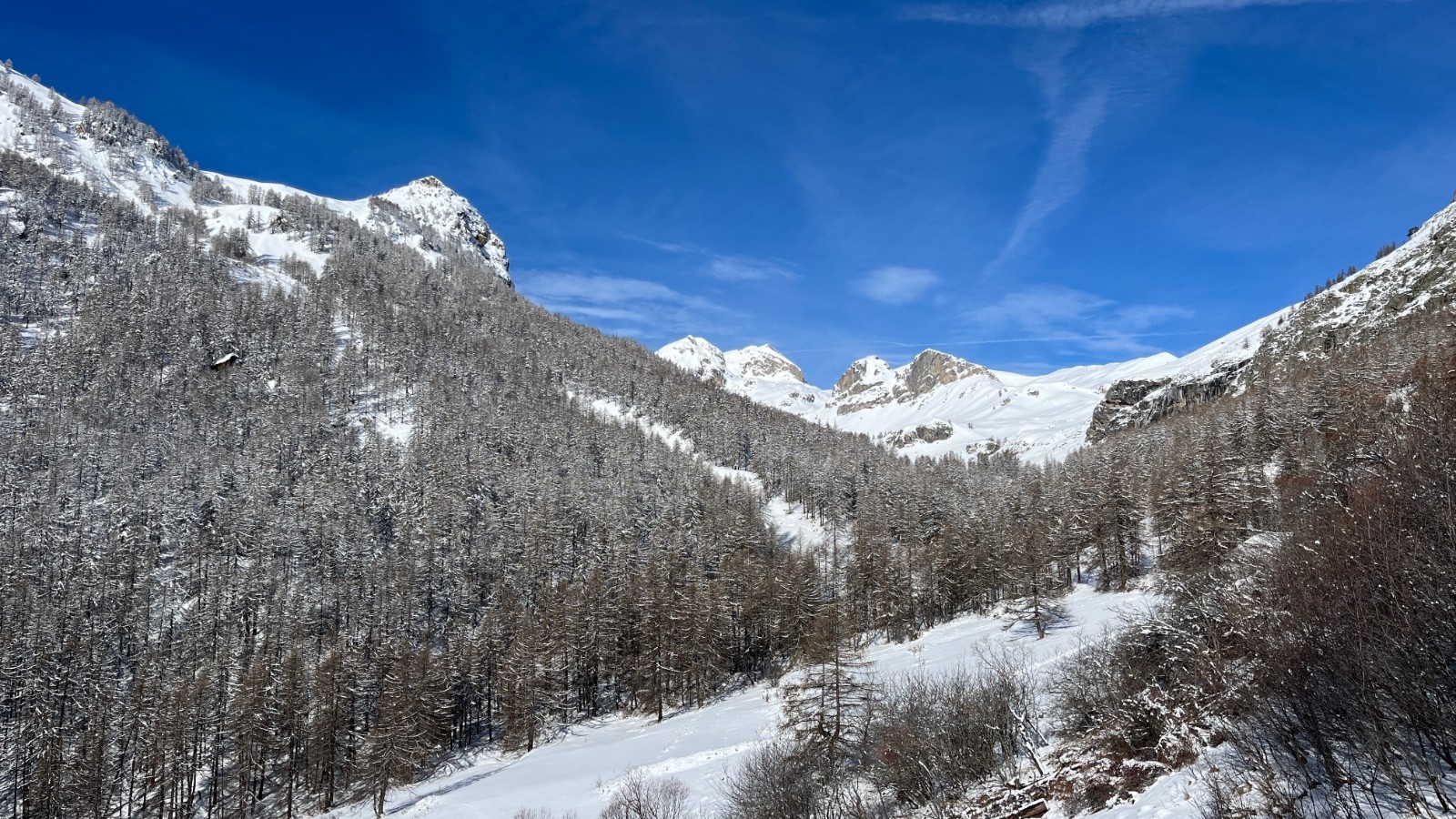 &nbsp;Entrée dans le vallon des Partias