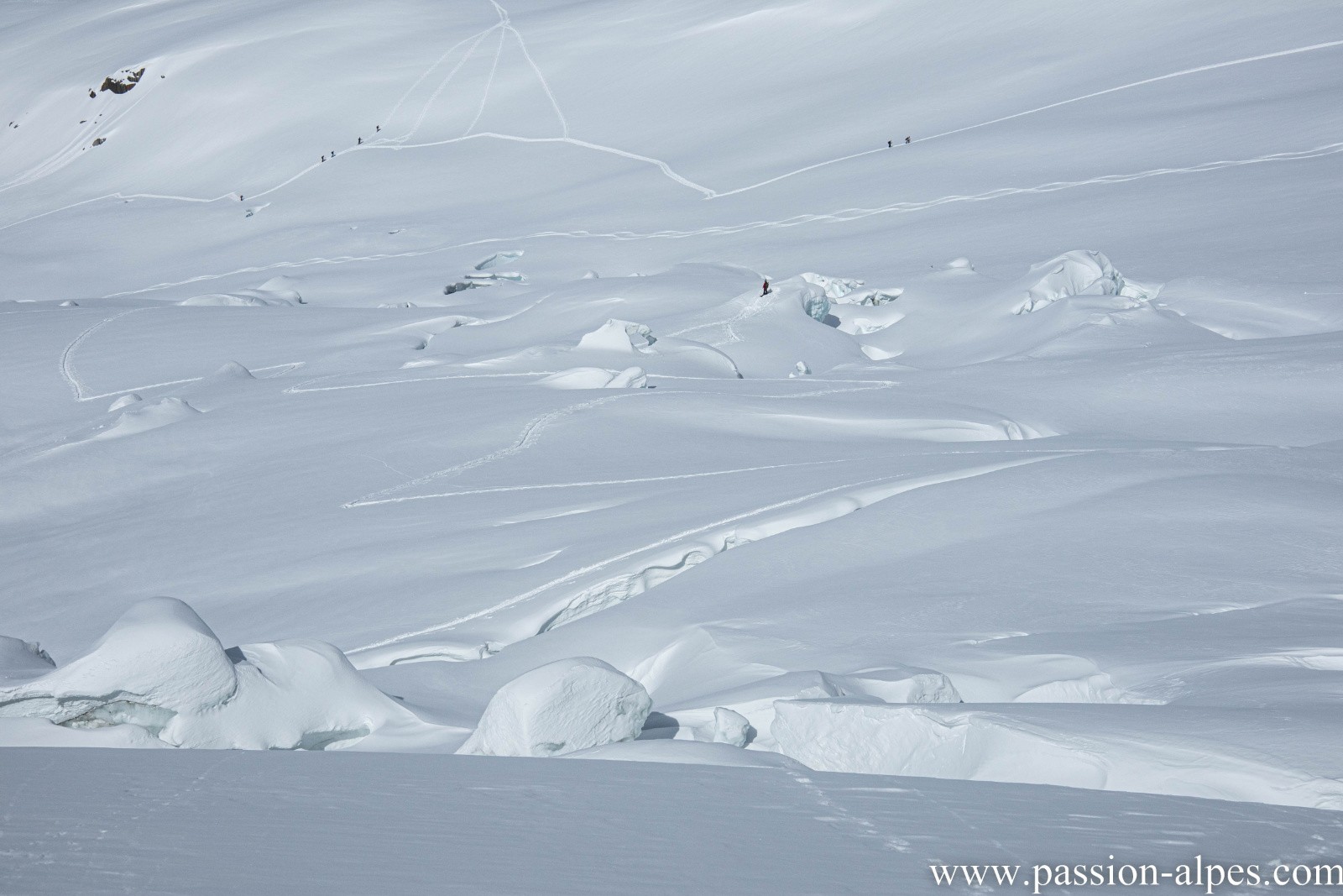 Vue sur la trace de montée