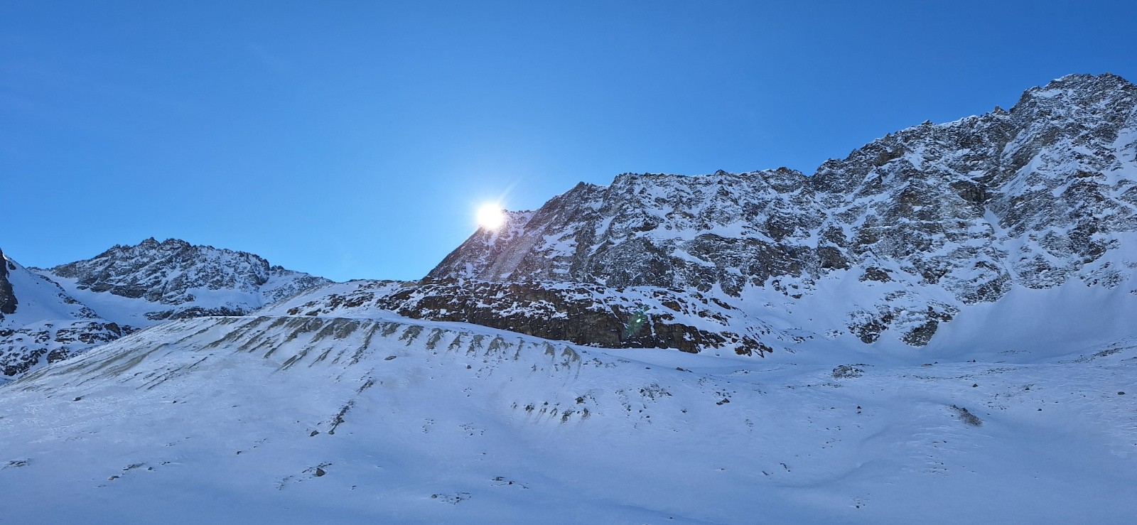 La moraine sous la Pointe d'otemma