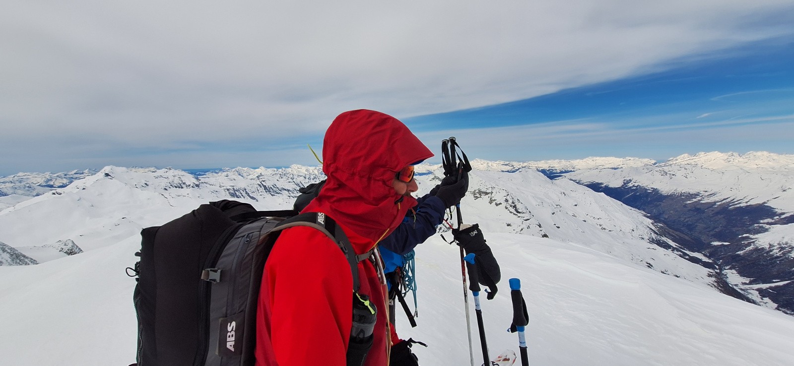 Fred au sommet Pigne d'Arolla, ça se couvre