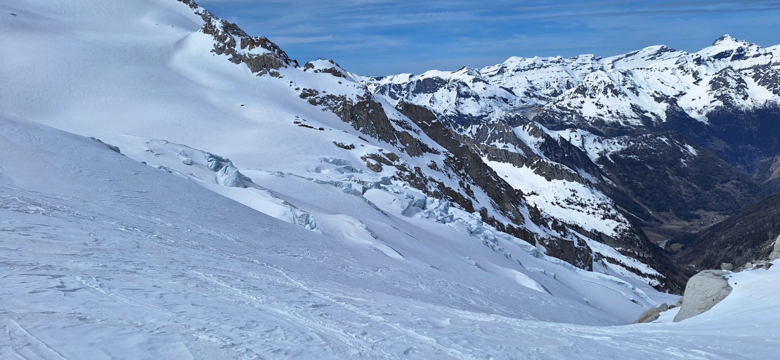 Vue sur les séracs Glacier du Trient