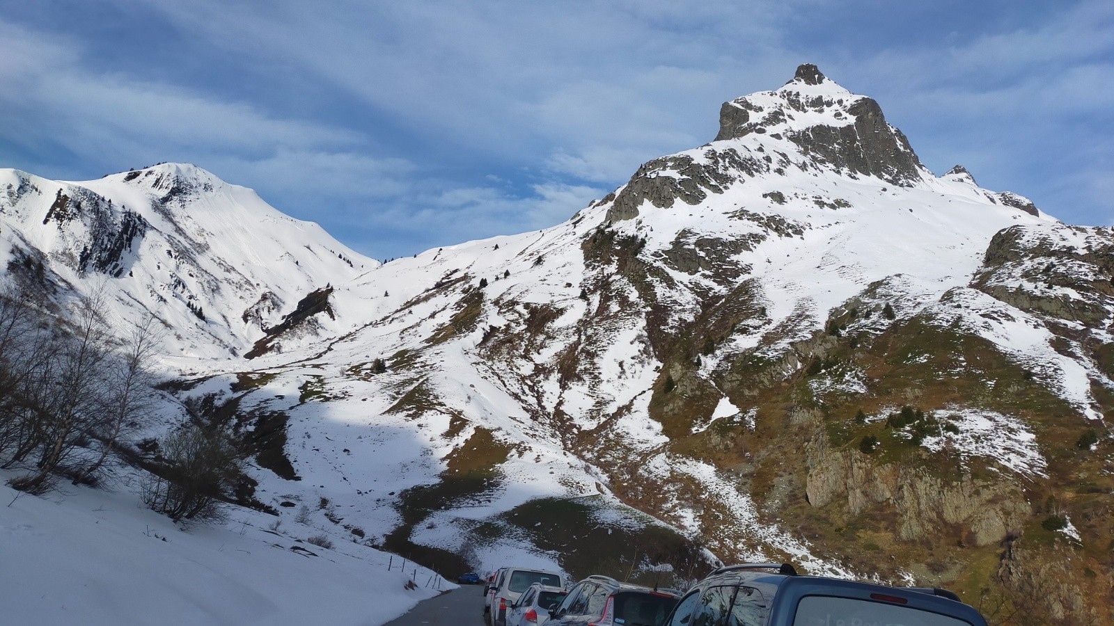 Conditions au départ, combe de la Croix à droite&nbsp;