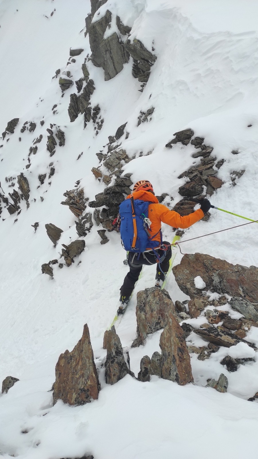 &nbsp;Descente couloir du Passon