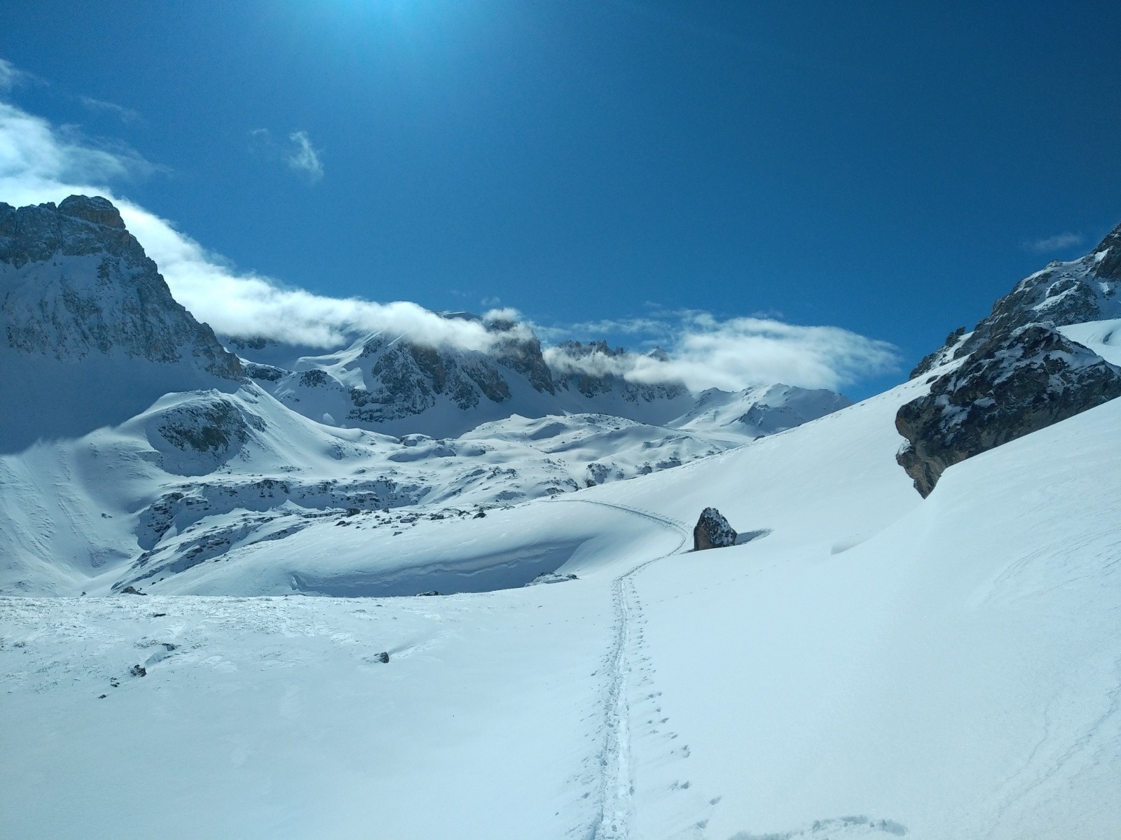 Pointe des cerces dans les nuages&nbsp;