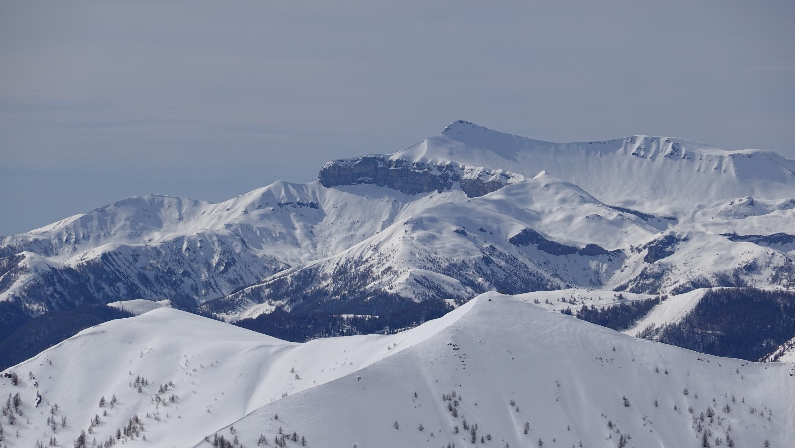 Panorama sur le Mont Mounier pris au téléobjectif