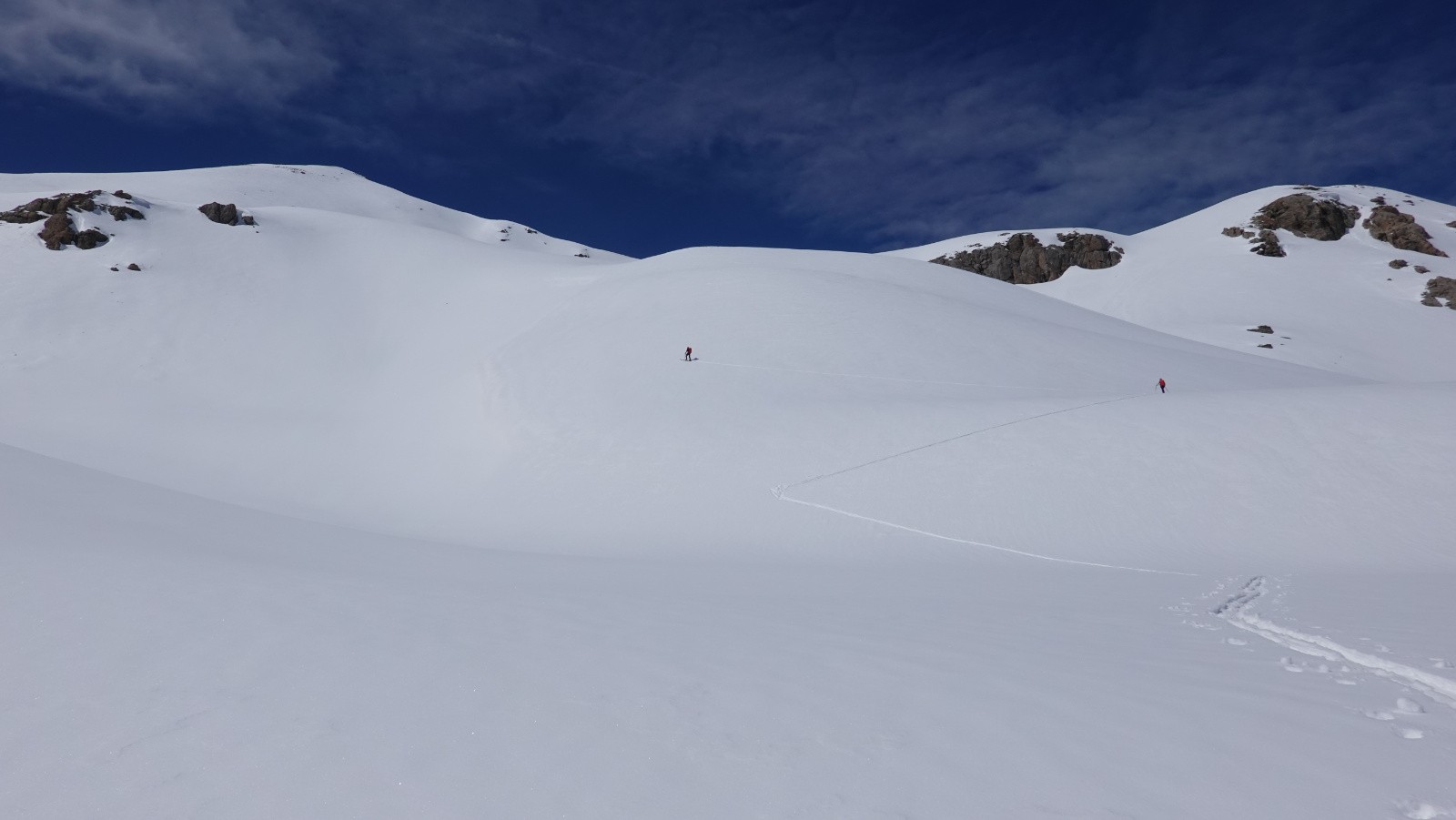 Jean-Marie à la trace vers la Cime de voga