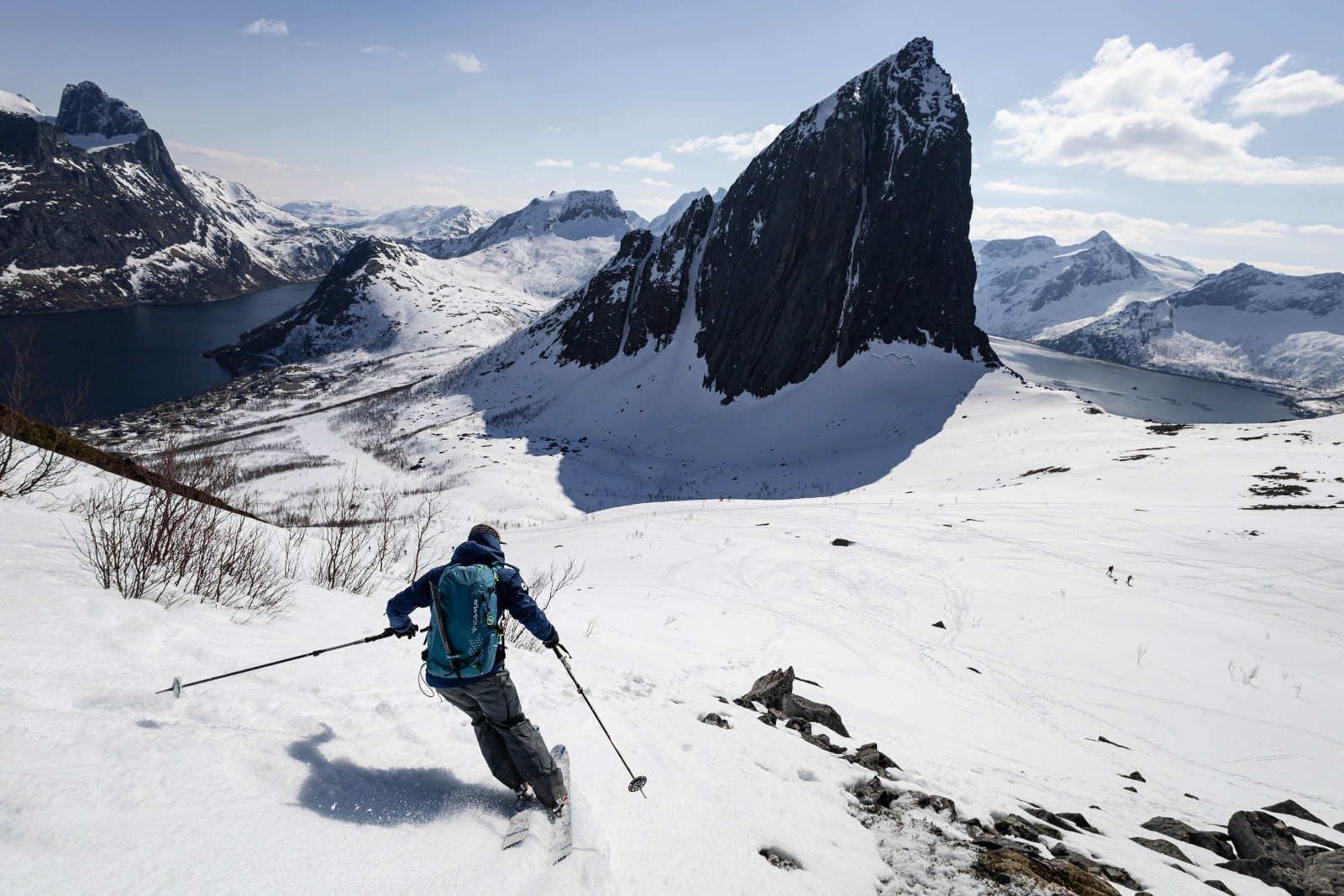 J6 : 3ème et dernière descente du séjour, avec vue sur le Segla..