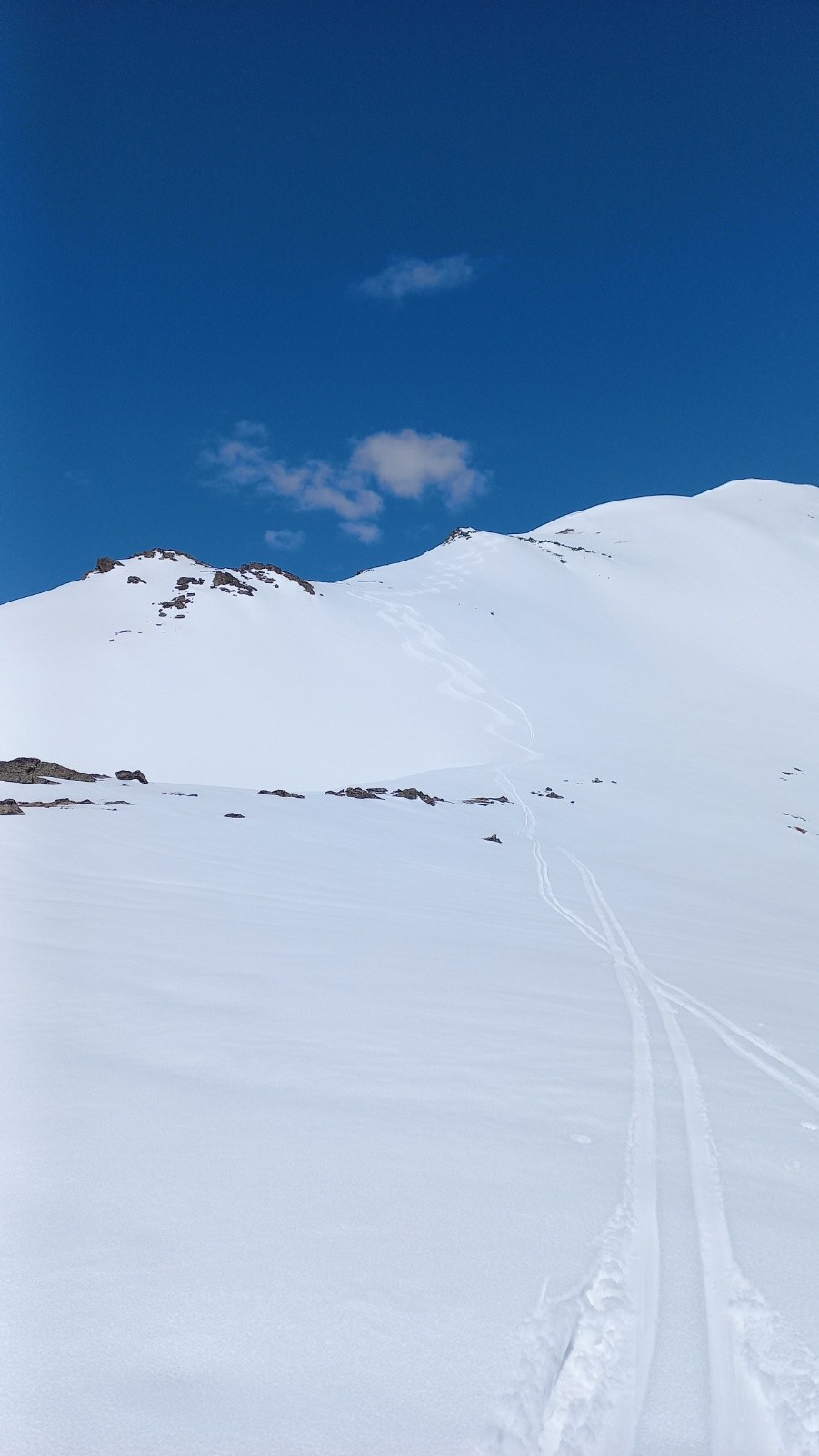 &nbsp;début de descente de la crête de la Ponsonnière&nbsp;