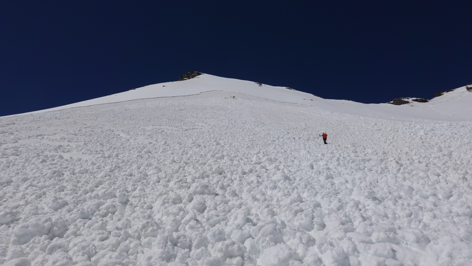 On voit bien la taille importante de la coulée