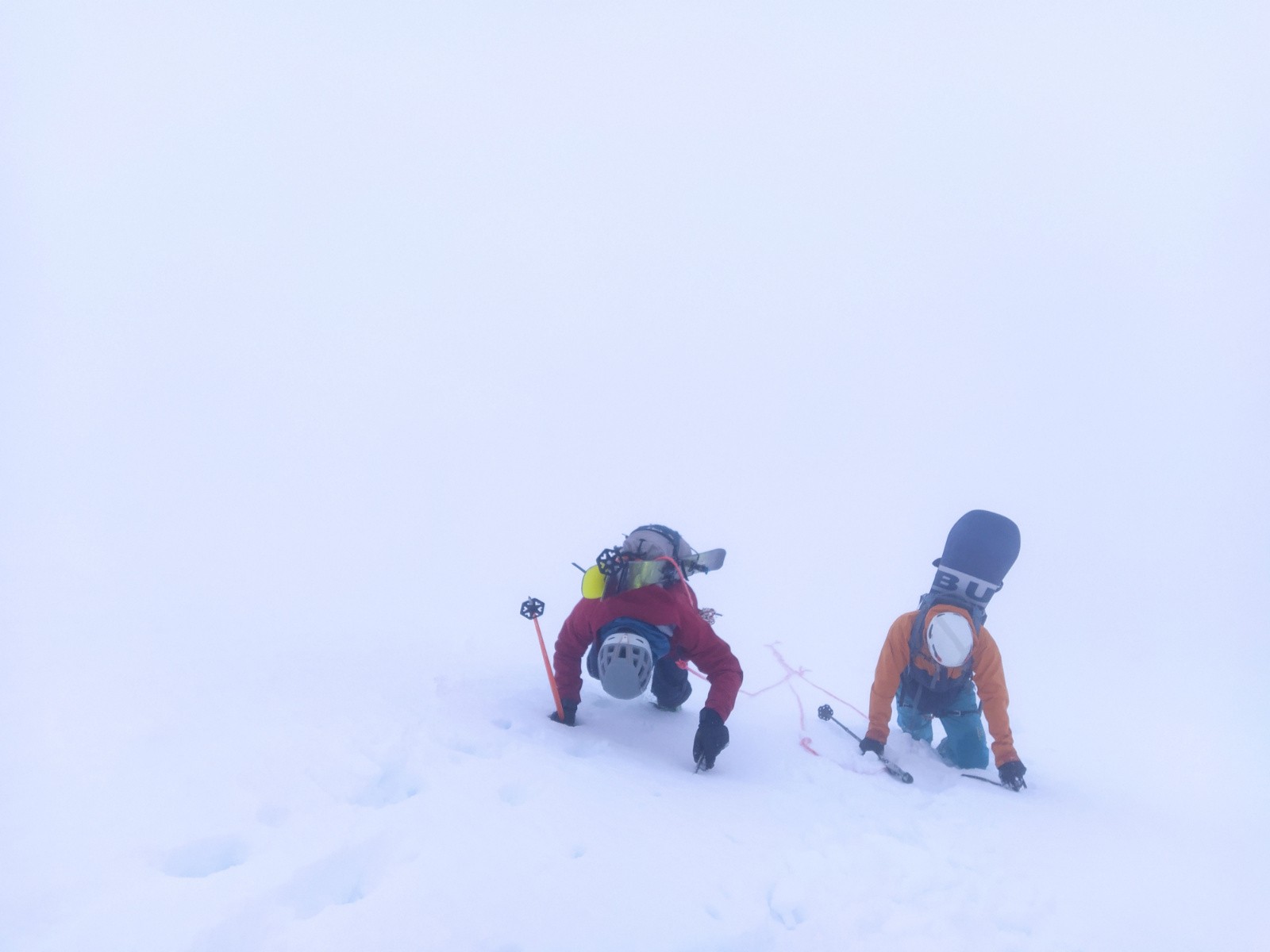 Le haut dans le brouillard