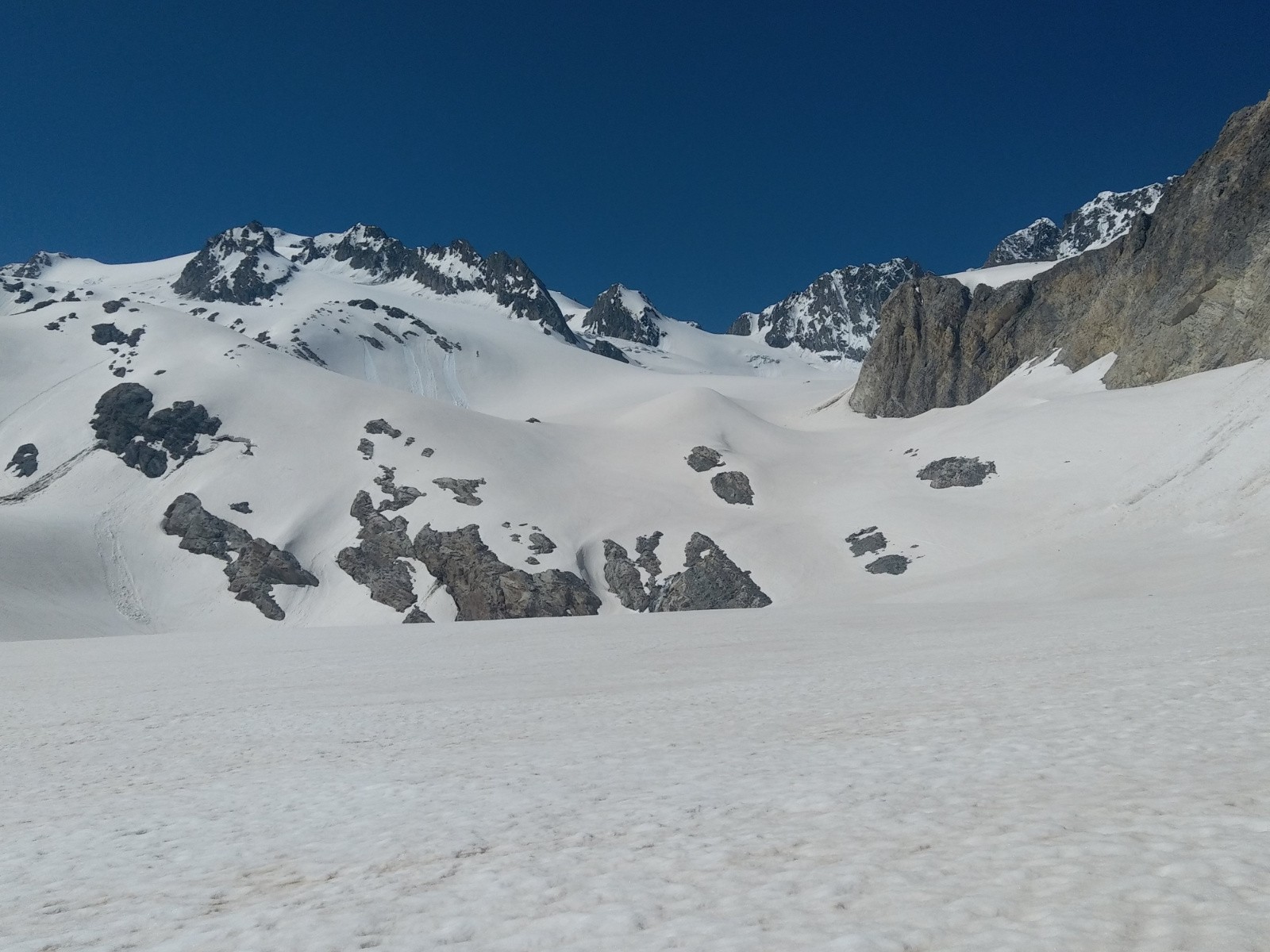 Glacier de Gébroulaz vu des lacs
