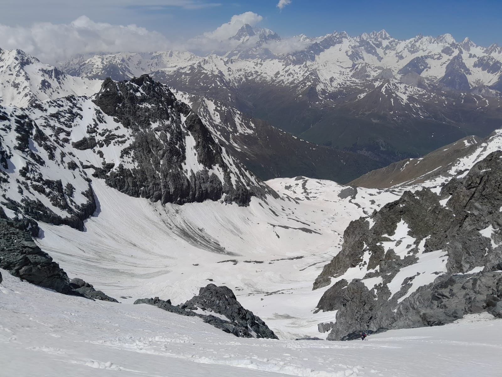 Combe de Maison Blancheet coup de foehn sur le Mont Blanc 