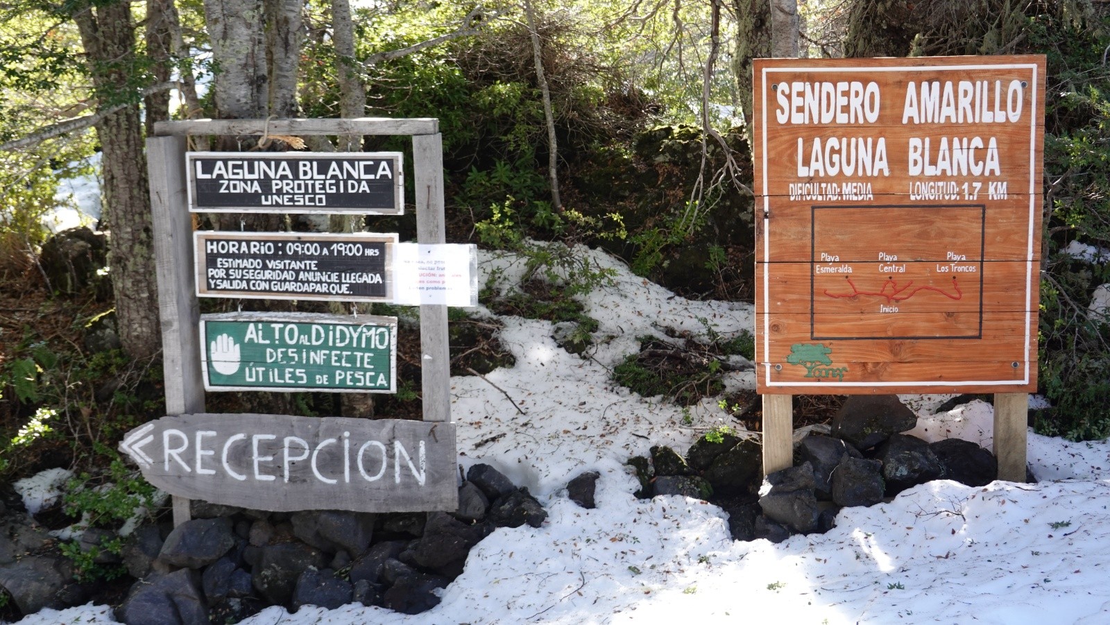 Direction la Laguna Blanca, très prisée en période estivale (décembre/janvier)