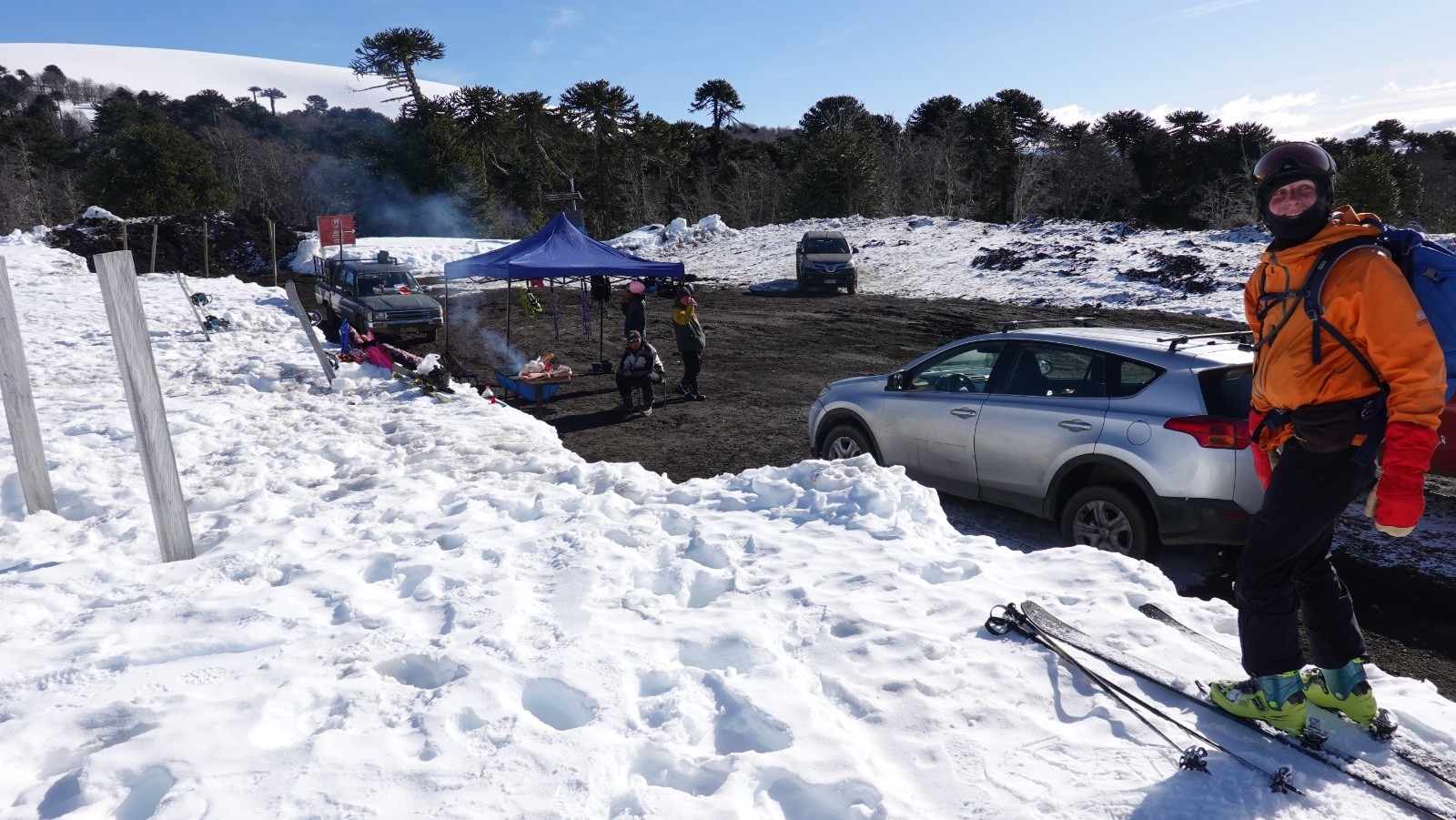 Arrivée à la voiture pour le goûter \