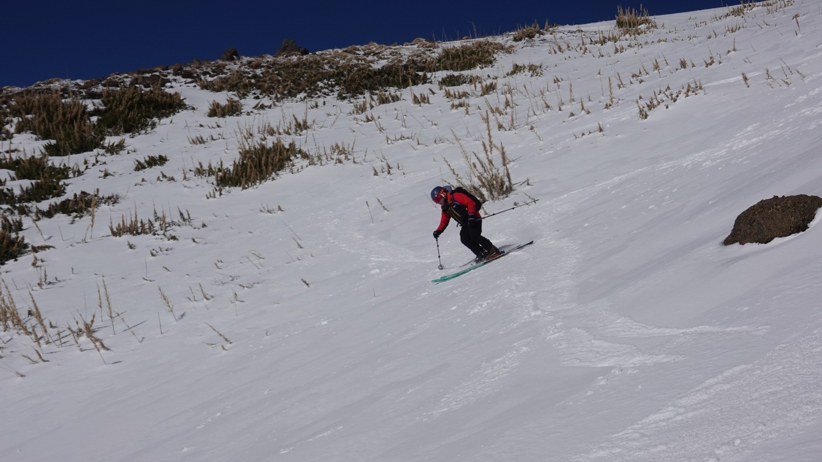 Jean en action dans la descente