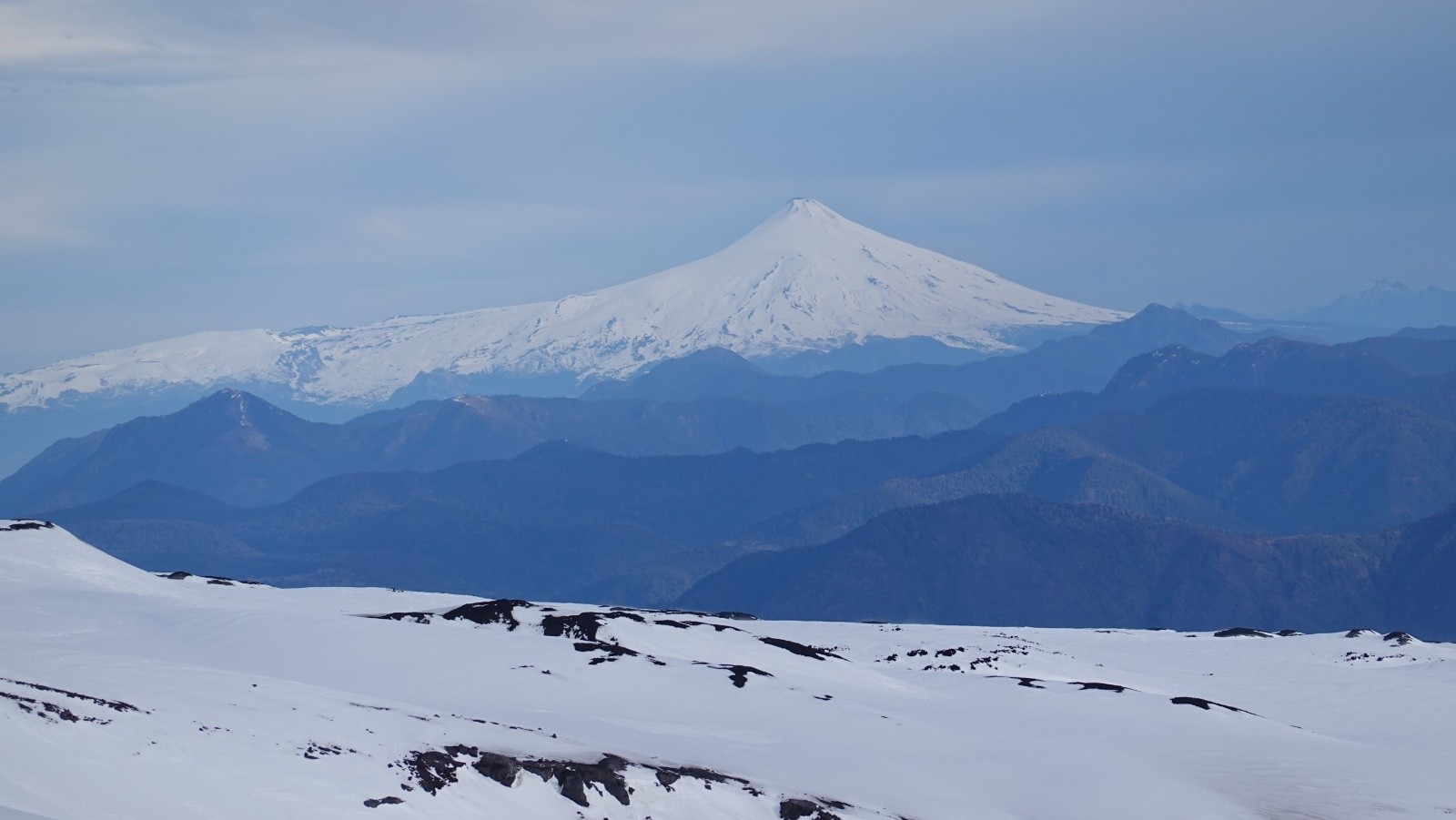 Le volcan Villarica pris au téléobjectif