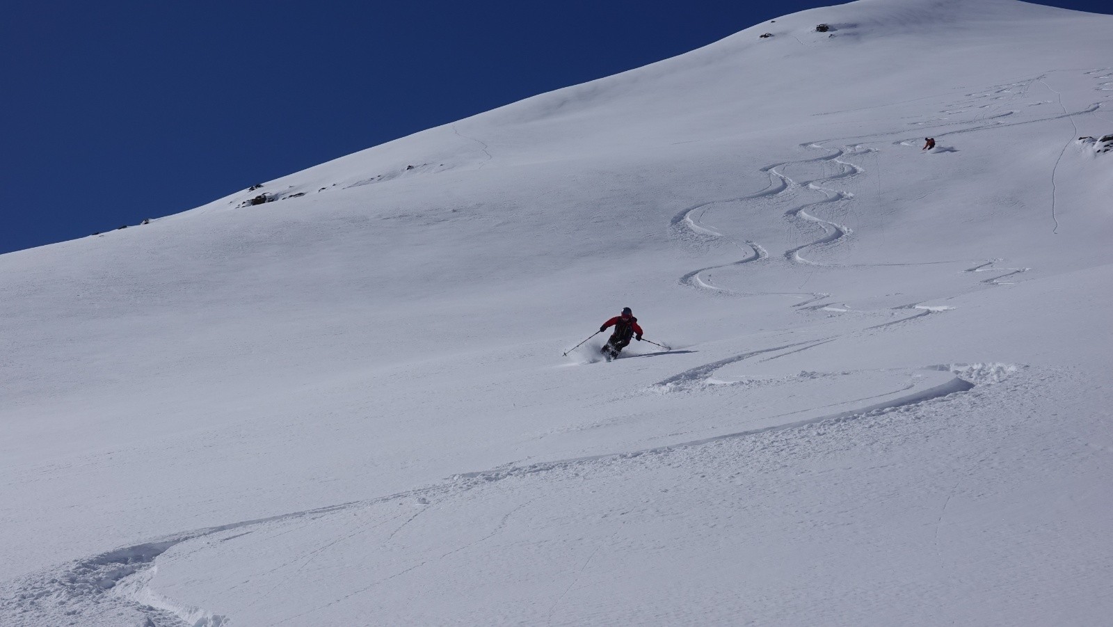 Seconde descente toujours en excellente poudreuse