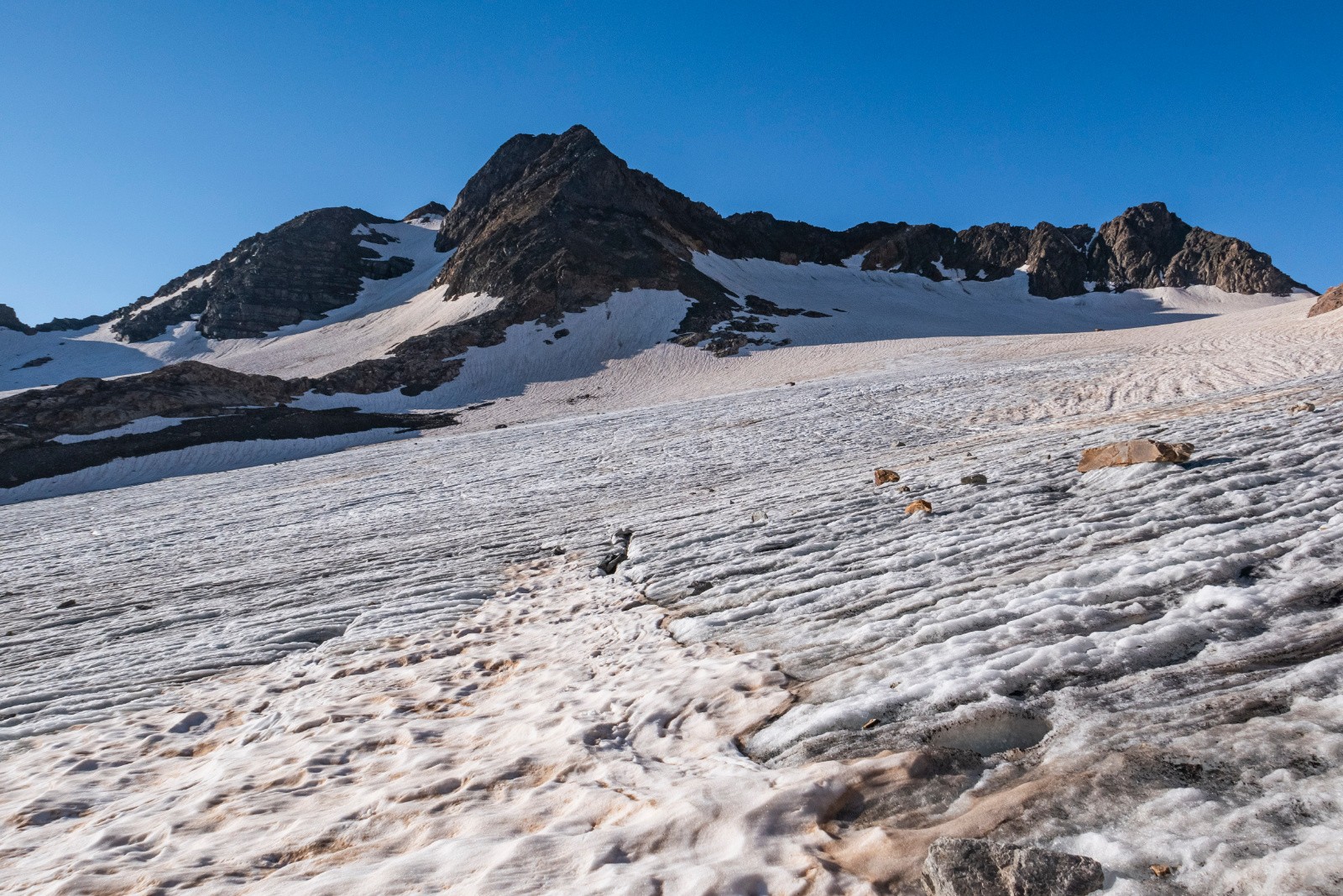 Quelques crevasse commencent à s'ouvrir 