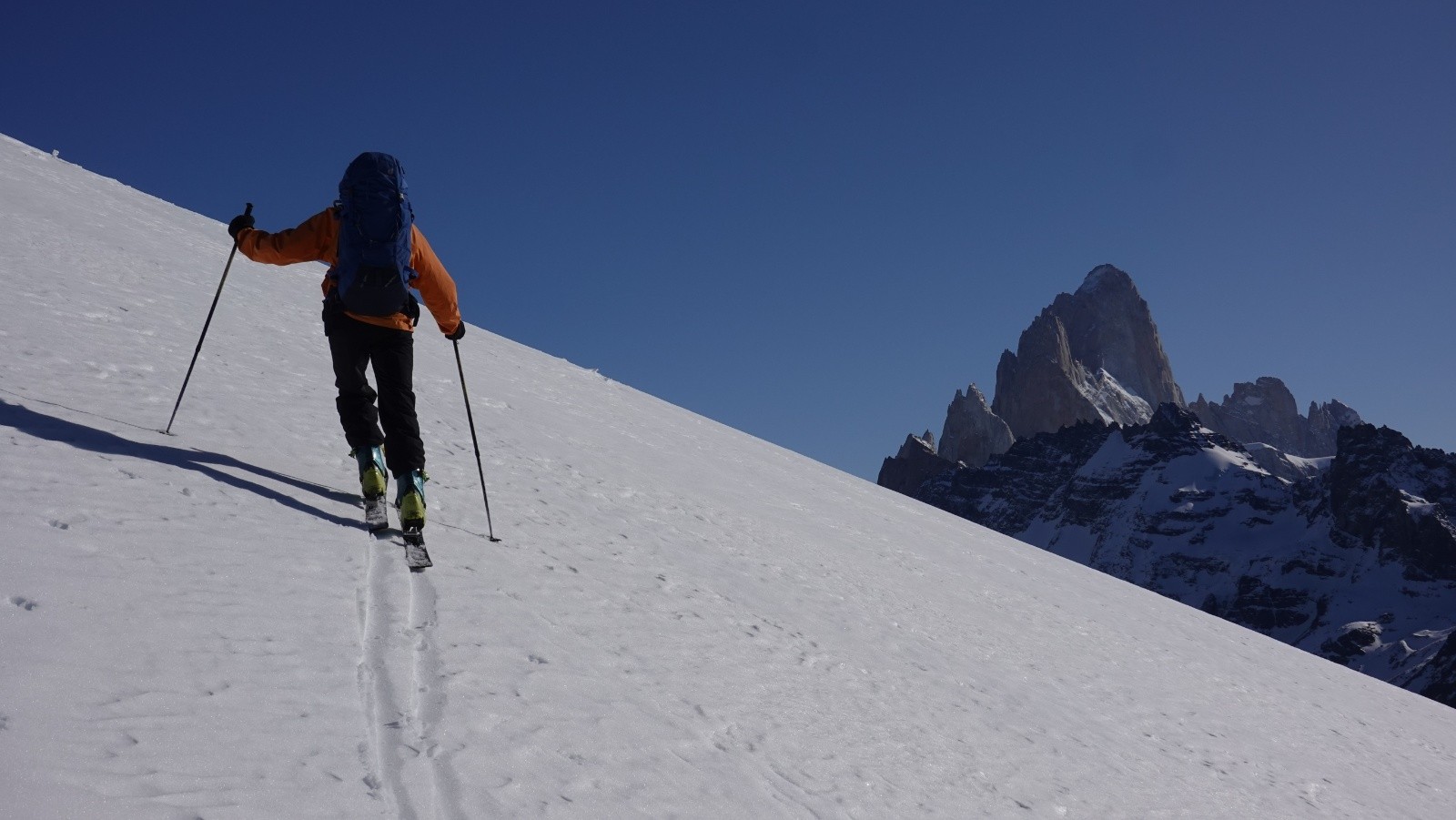 Non loin du sommet avec vue imprenable sur le Fitz Roy