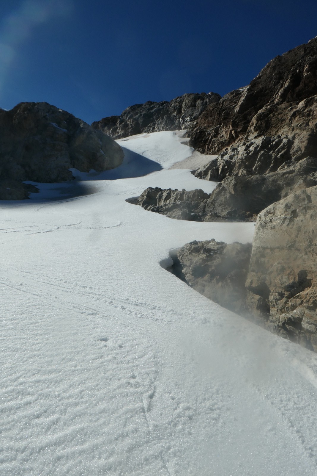 Fin de la première descente 