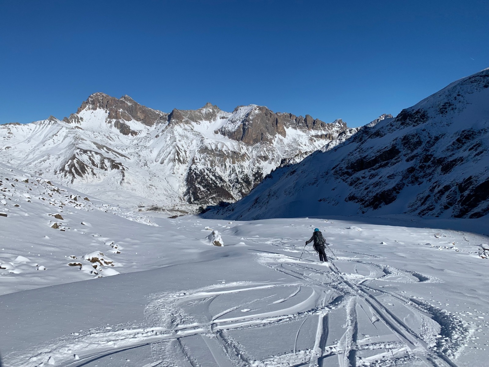 Petit bout de descente au soleil