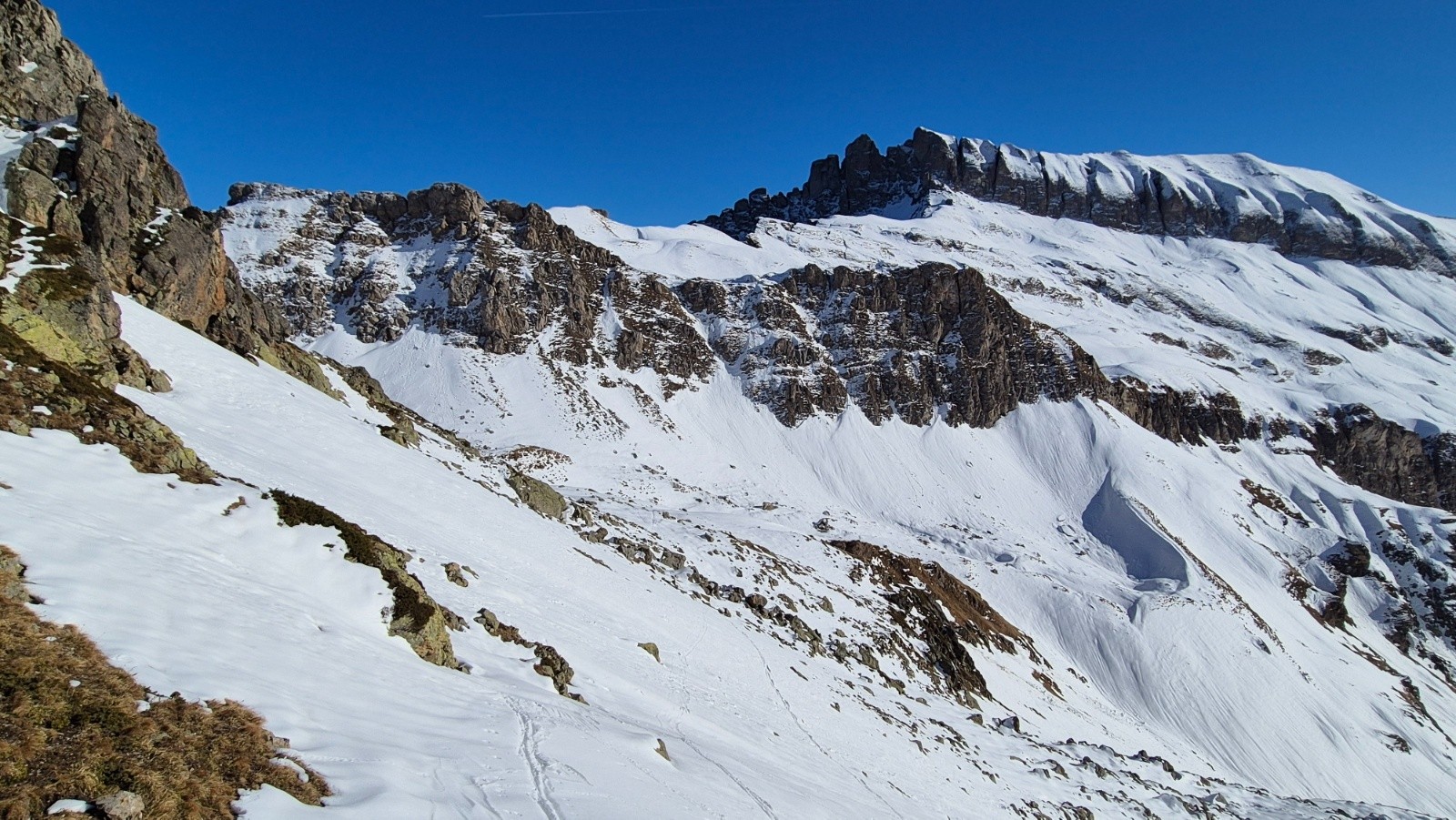  Vue sur la traversée des chasseurs et la Pennaz depuis le collet