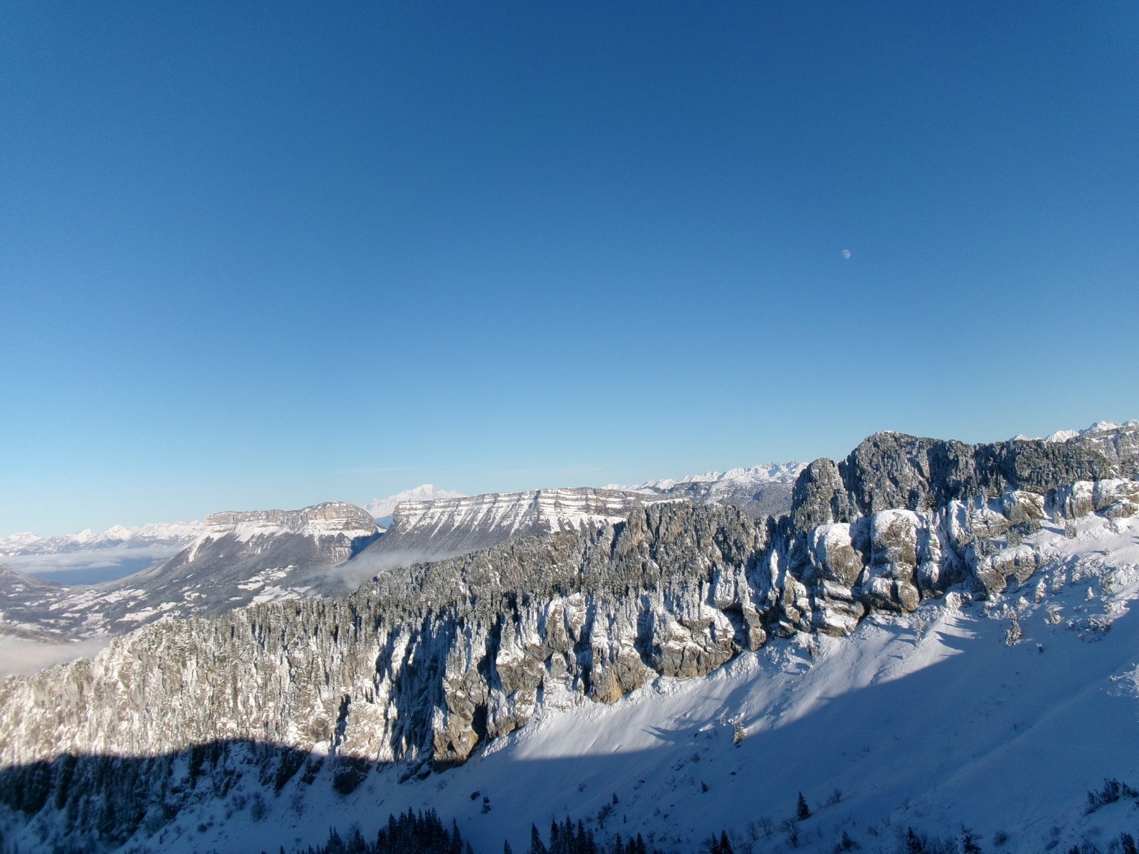 Jusqu'au Mont Blanc depuis le sommet