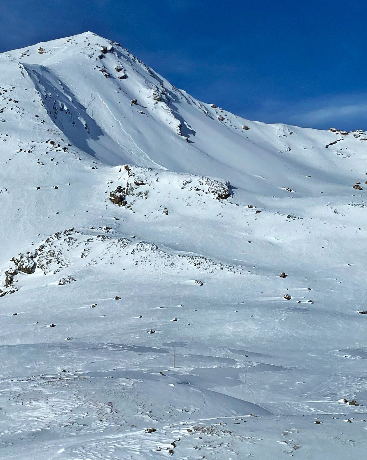 La coulée en haut à gauche