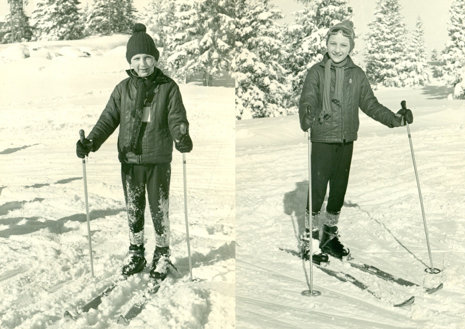 Séquence nostalgie, mon jumeau et moi sur les pistes de Bacha Bouloud en 1970  