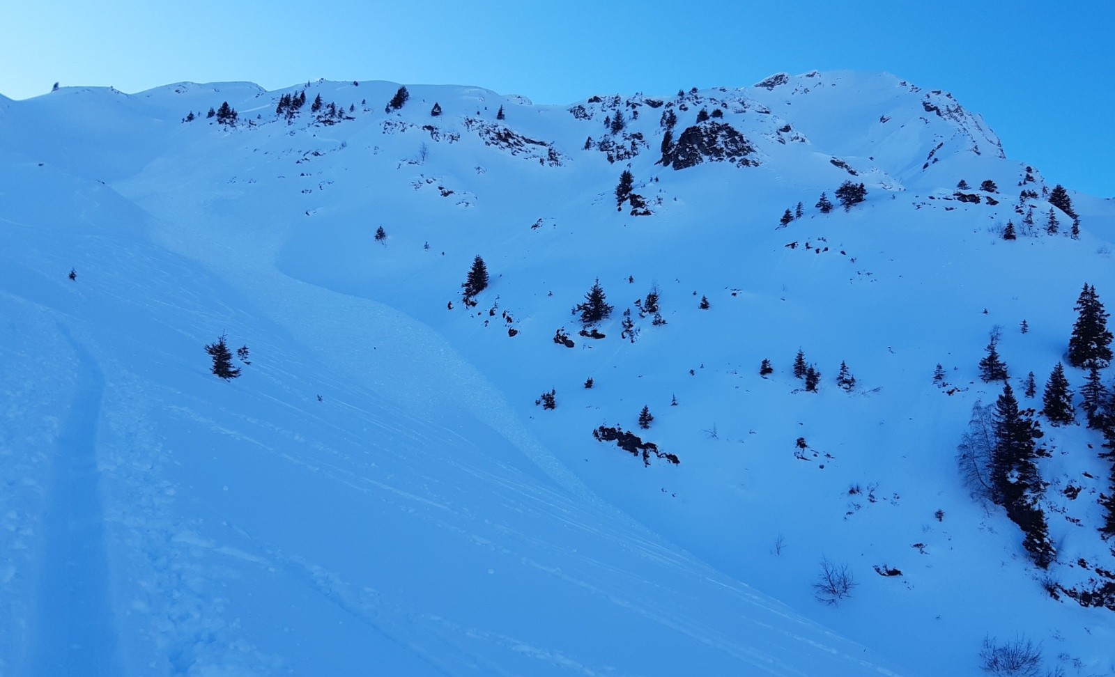 La coulée de neige récente.&nbsp;