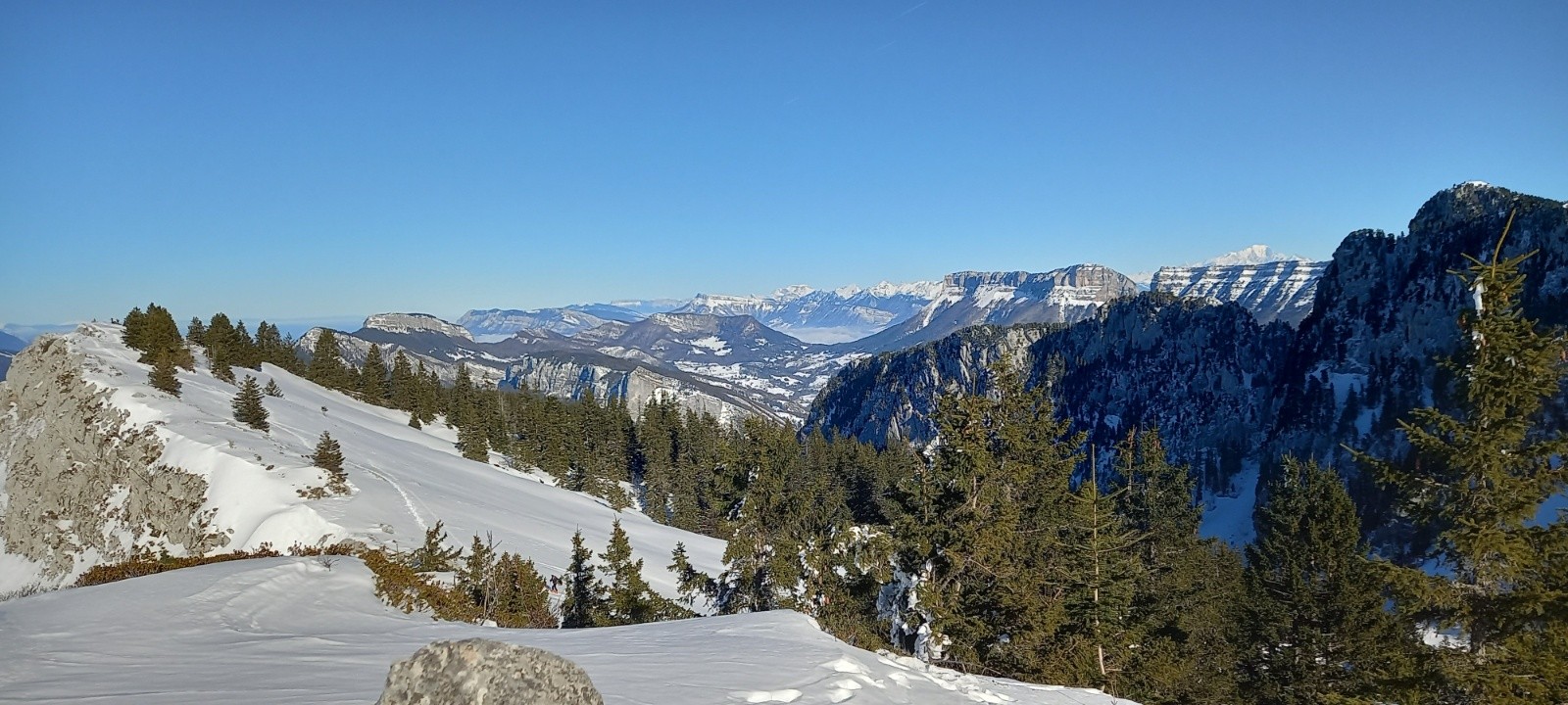 vers le Granier et le Mont-Blanc...