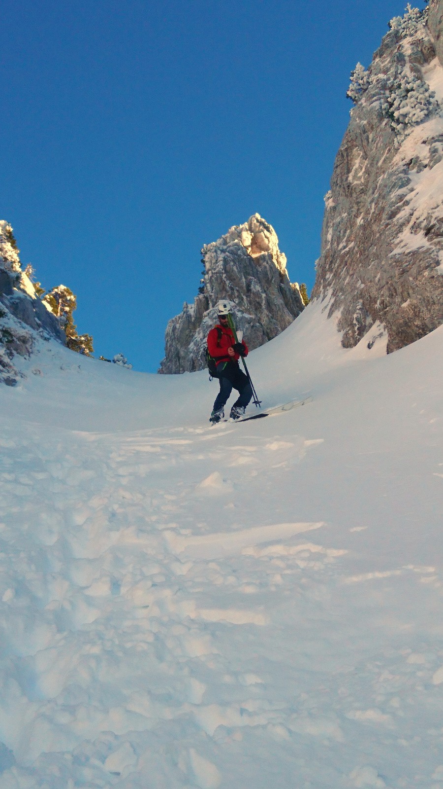 Le couloir W dans la partie haute 