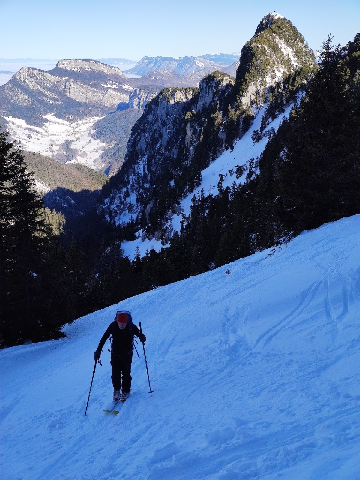 Ma pomme à la montée sous la crête