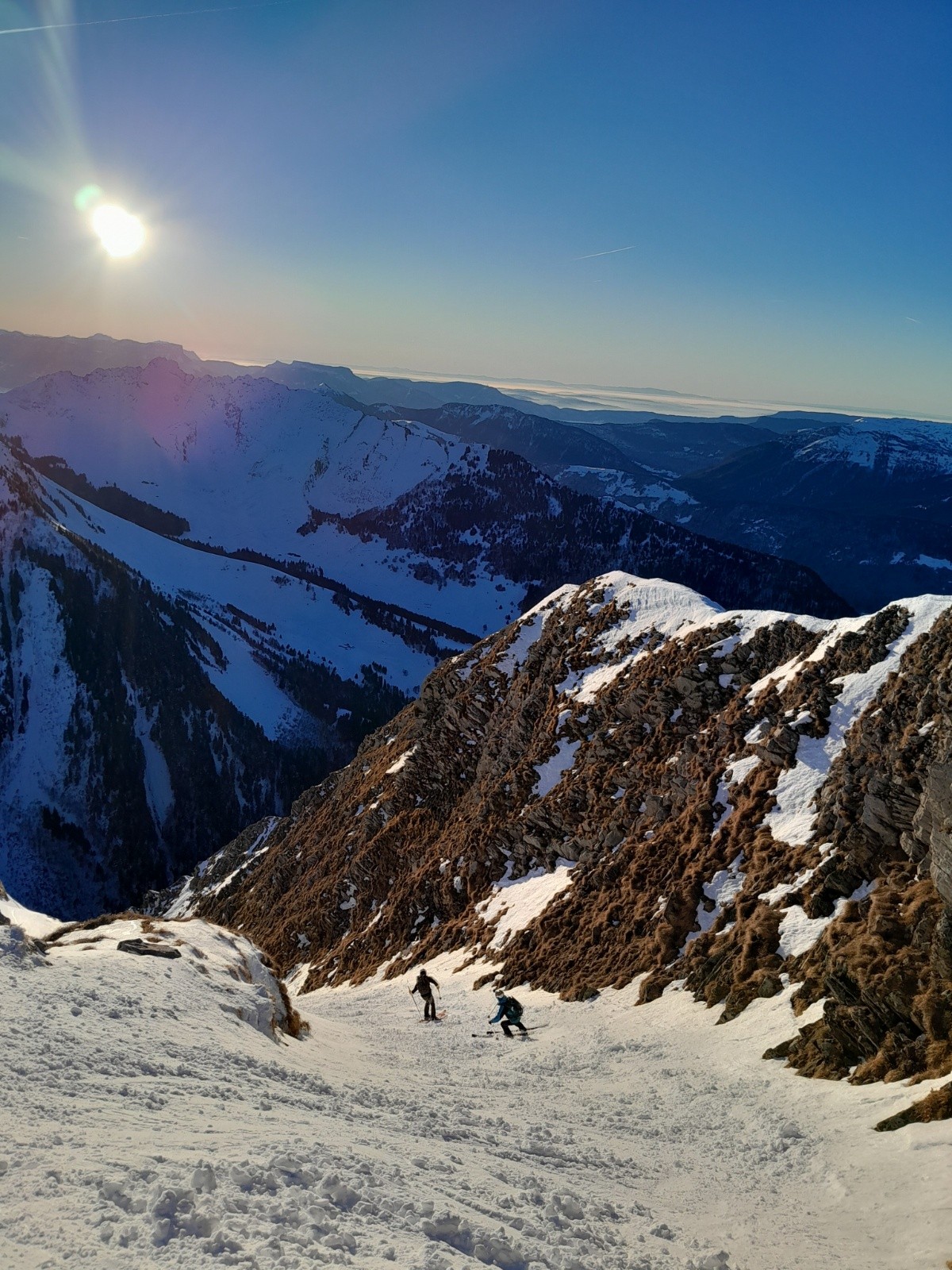 &nbsp;Couloir SW en golden hour