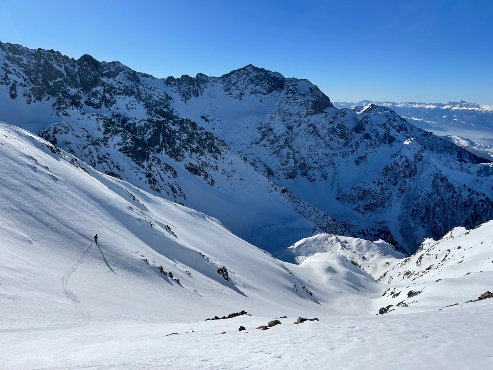 Descente SO du Replomb, un peu tôt… 