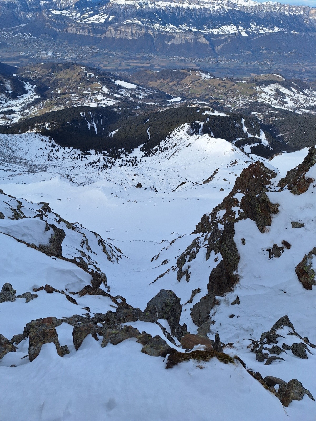 Tentant le couloir nord, mais on a préféré le soleil 