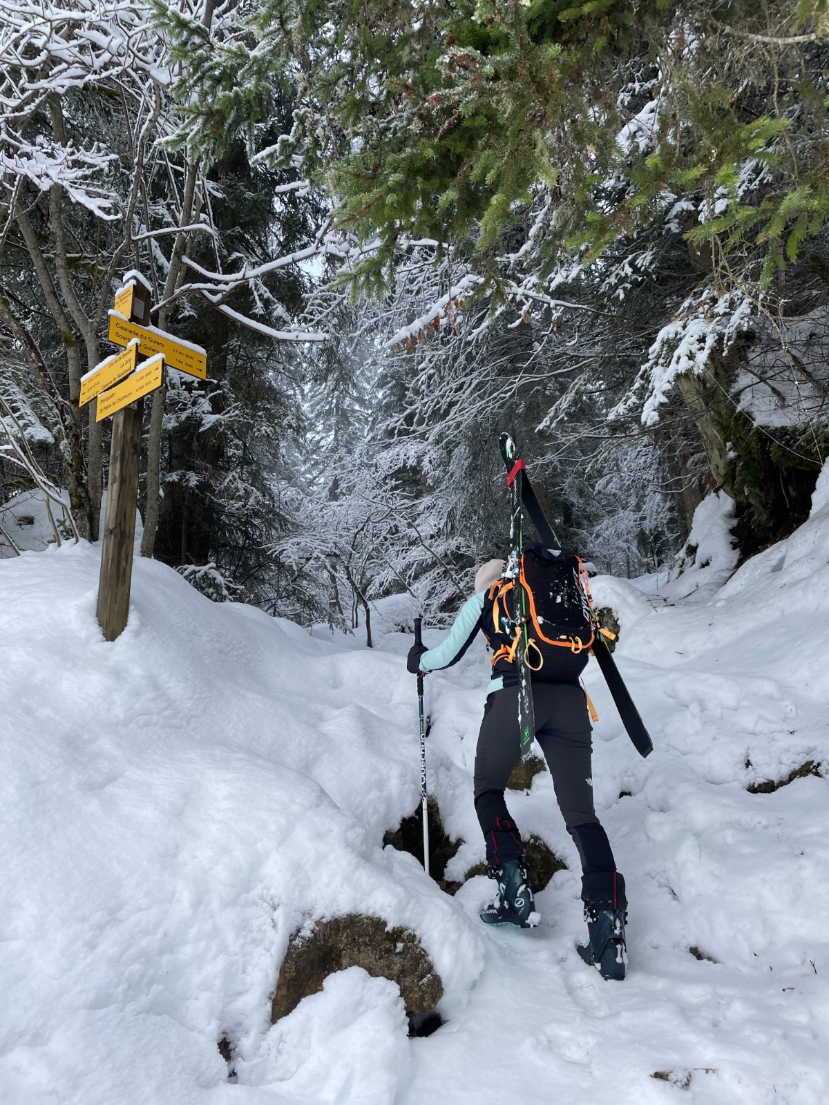  sans peaux : abnégation, skis sur le dos et c'est parti !