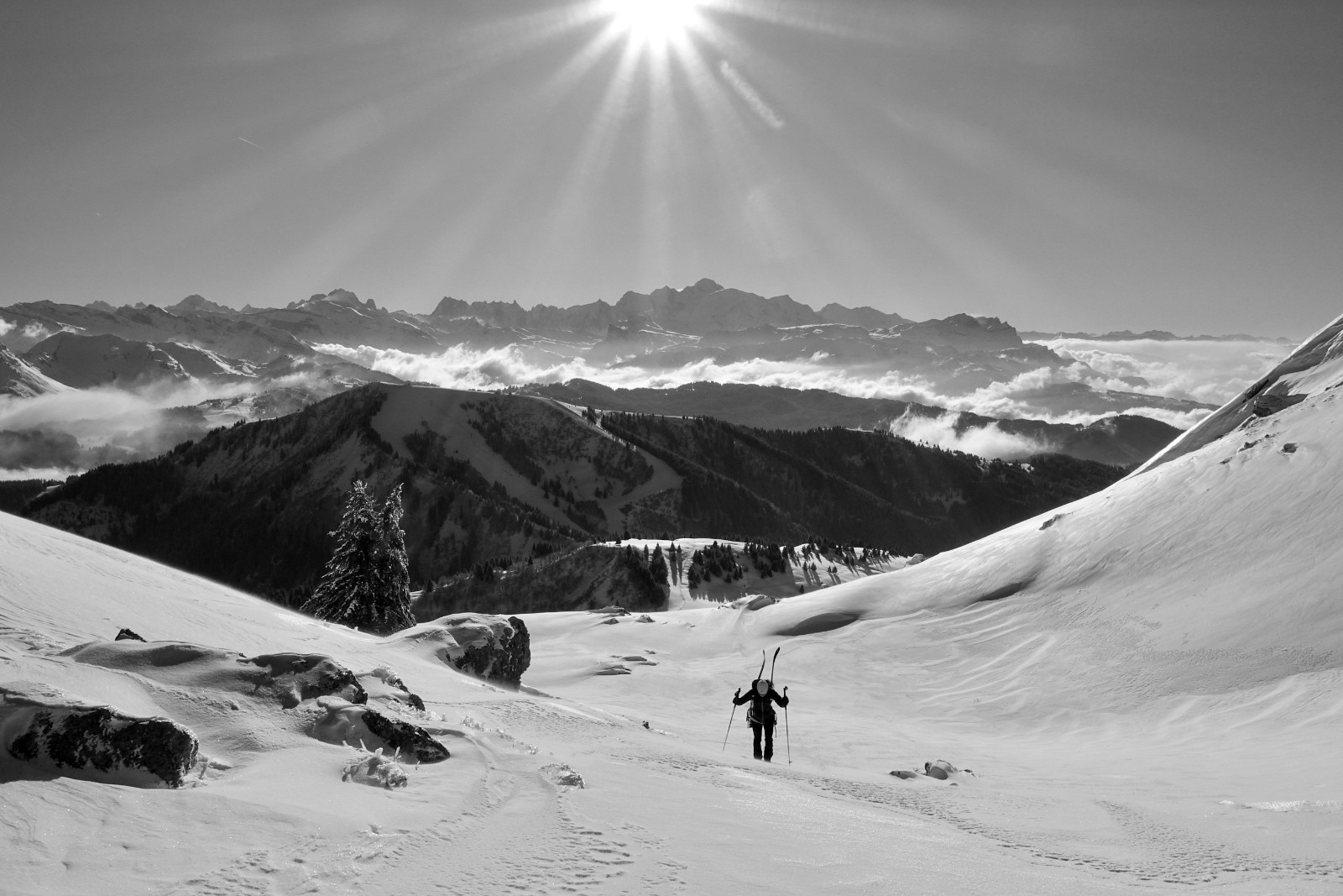en arrivant au Col de Ratti