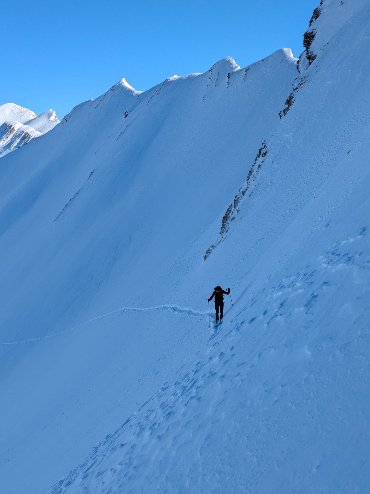 Haut de la traversée, partie un peu plus raide