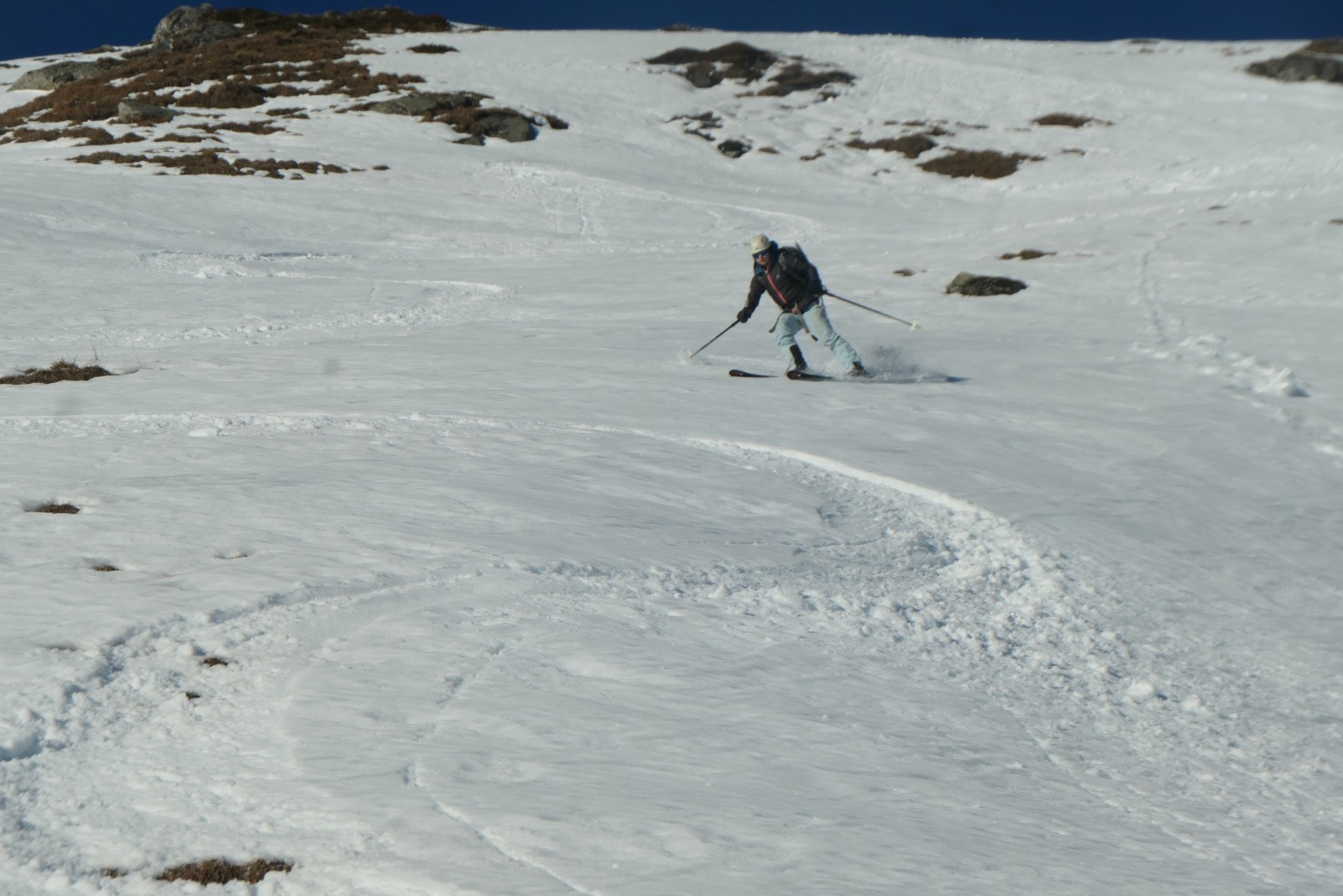 Pour profiter d'un peu de neige réchauffée  