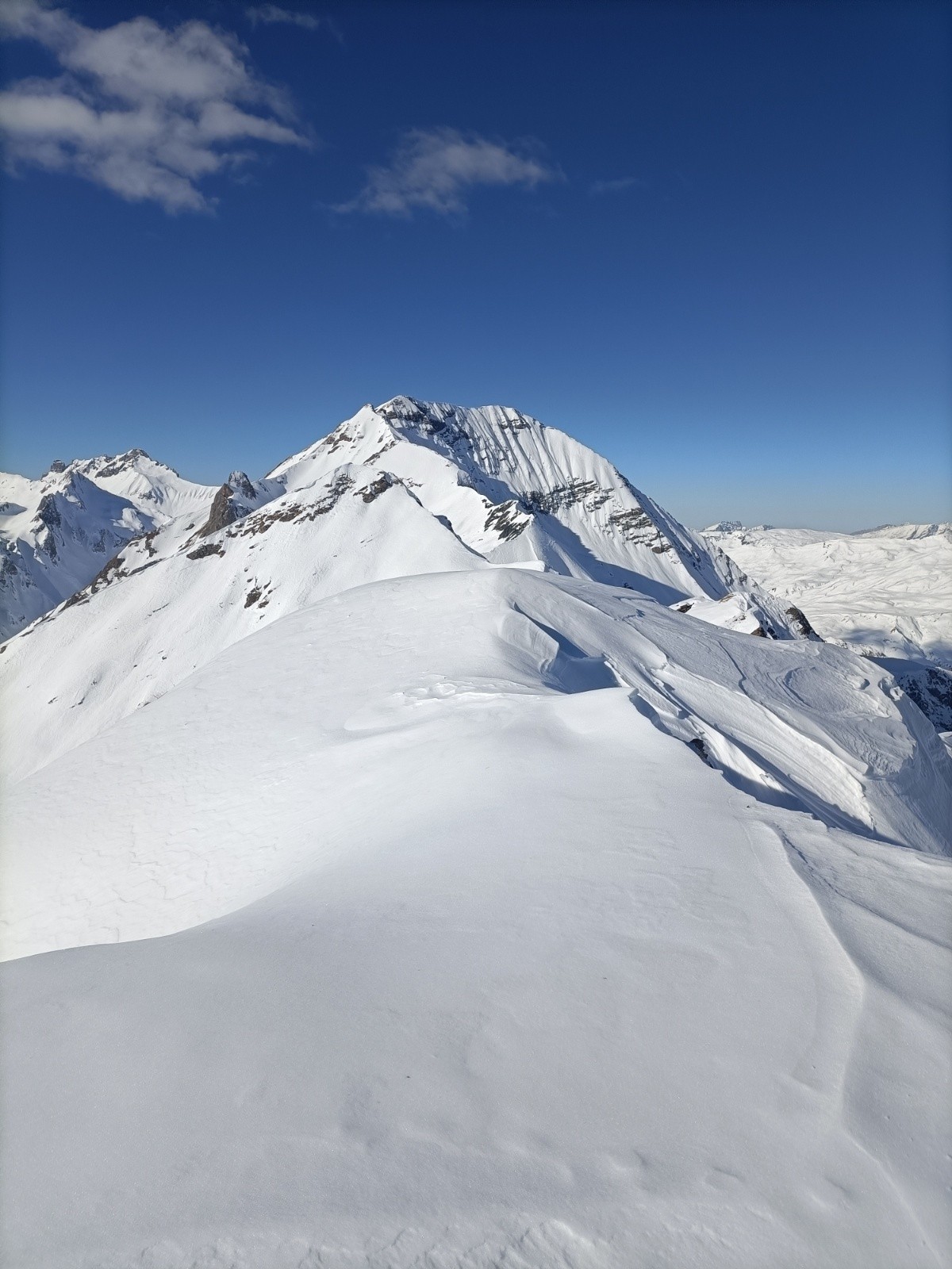 Sommet Praina, vu vers la Pointe de la Terrasse 