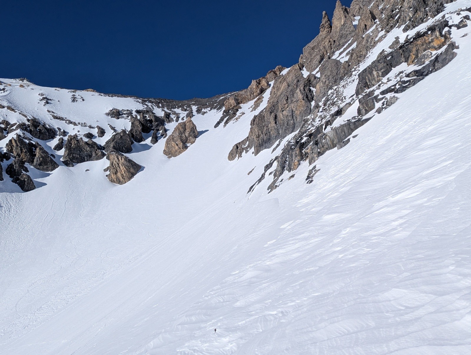 Les couloirs du col de la parrachée