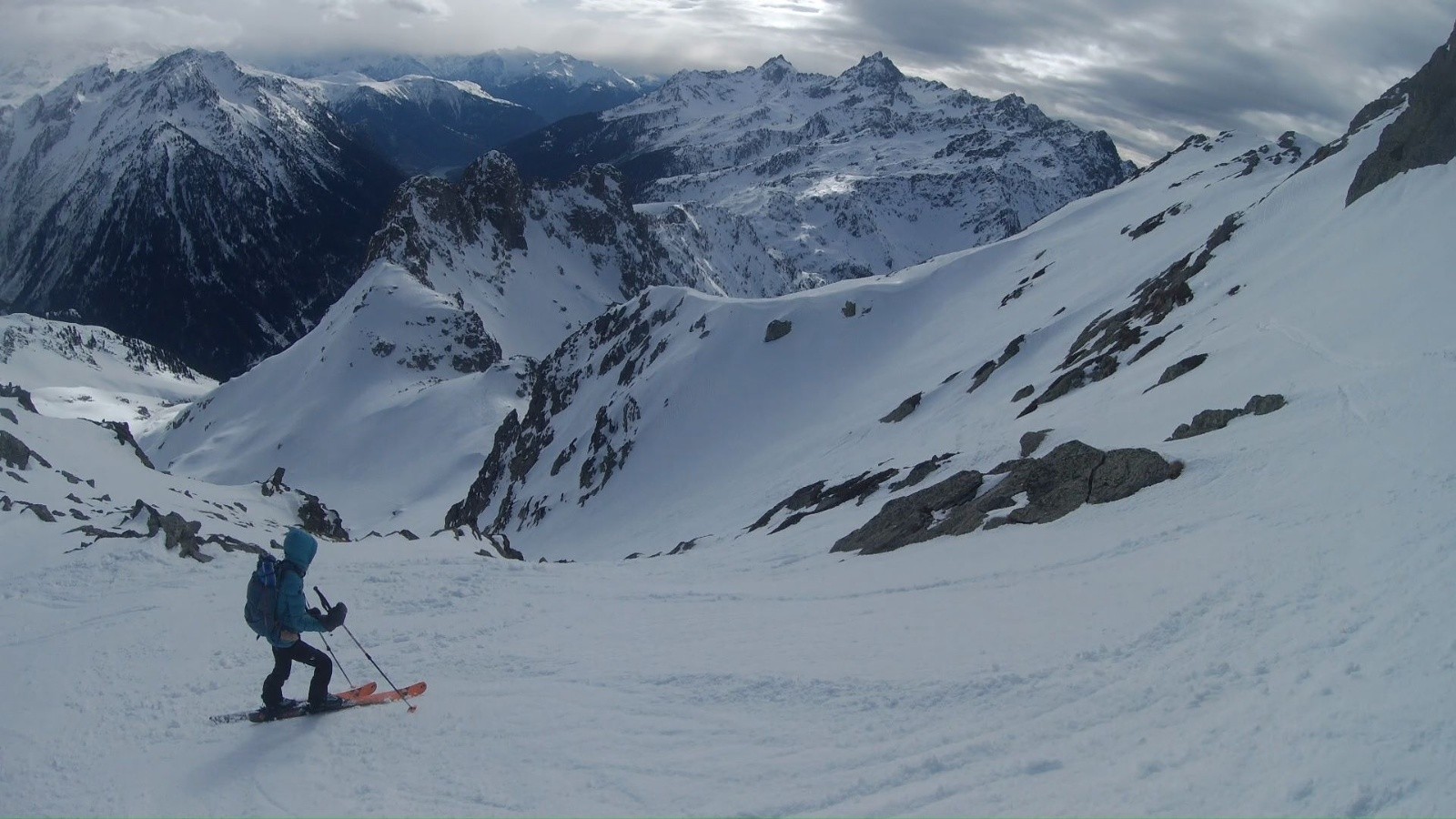 Dernier passage de la descente avant le col de l'Aigleton&nbsp;