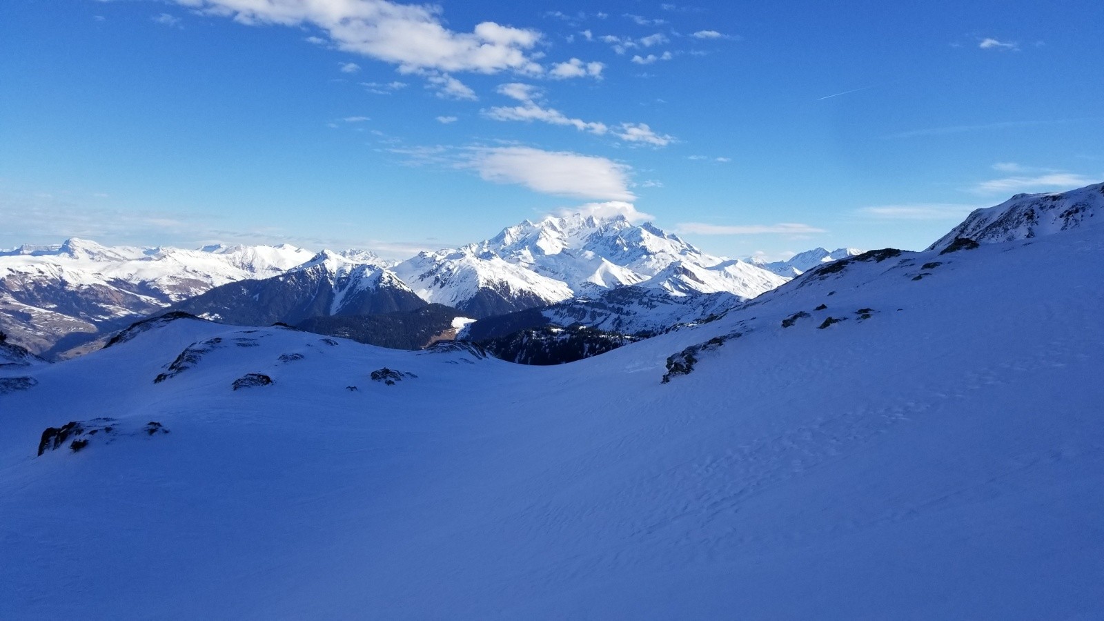 Montée à la Pointe du Dard, vue sur le Mont-blanc