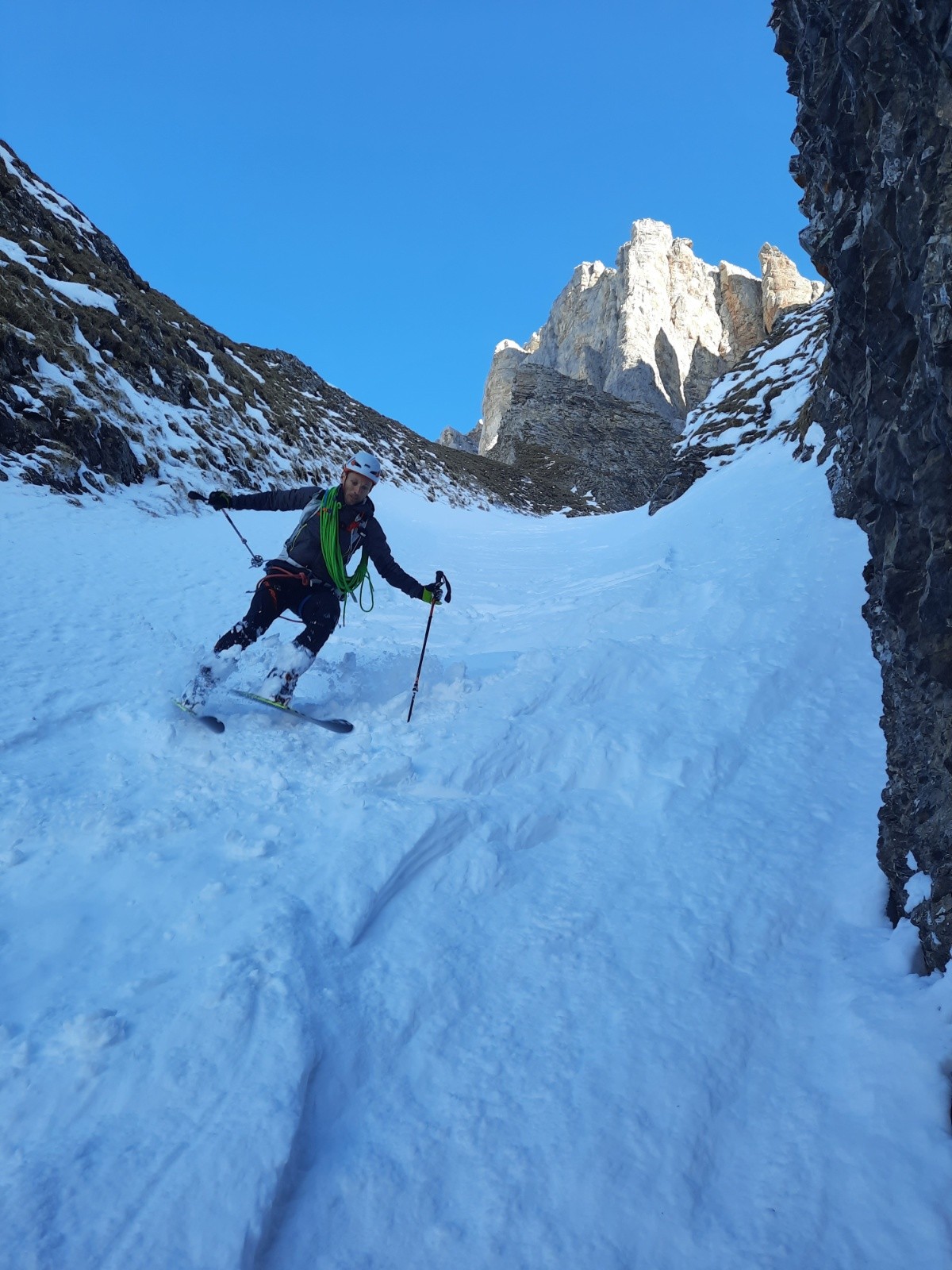 Dernier virage avant le rappel du bas